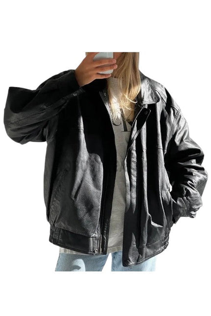 Women's 80's Vintage Oversized Bomber Jacket