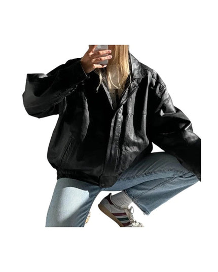 Women's 80's Vintage Oversized Bomber Jacket