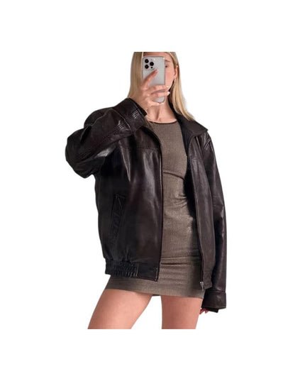 Women's Cowhide Soft Leather Jacket