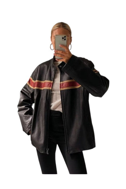 90's Vintage Oversized Retro Biker Jacket
