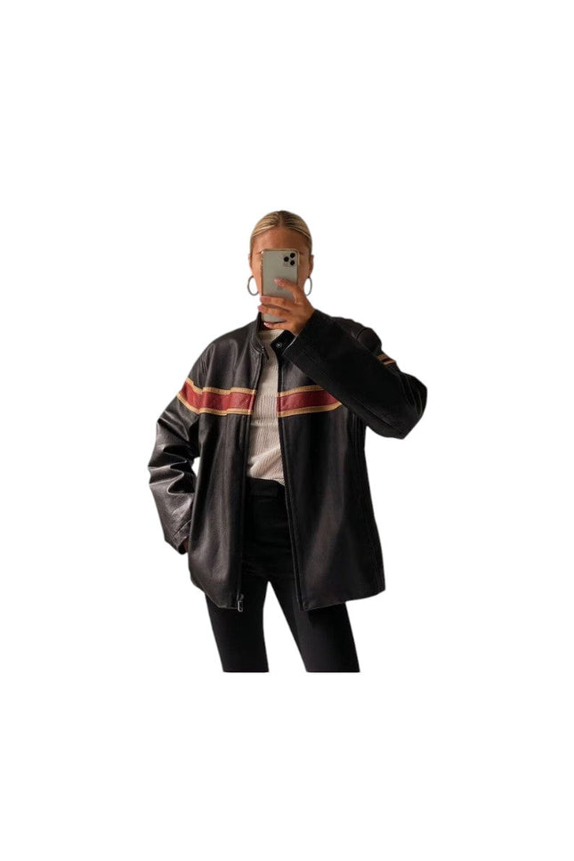 90's Vintage Oversized Retro Biker Jacket