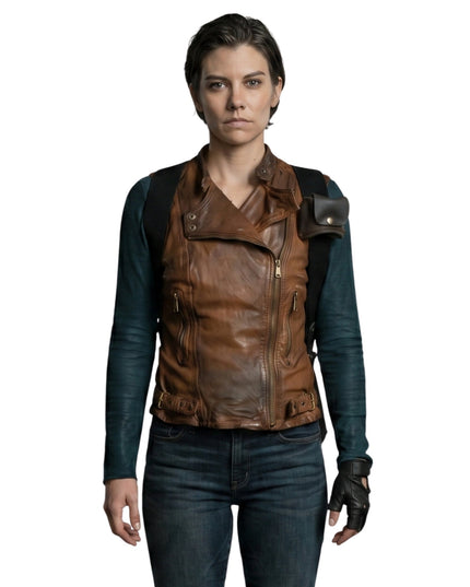 Lauren Cohan The Walking Dead: Dead City Brown Vest Buy Now