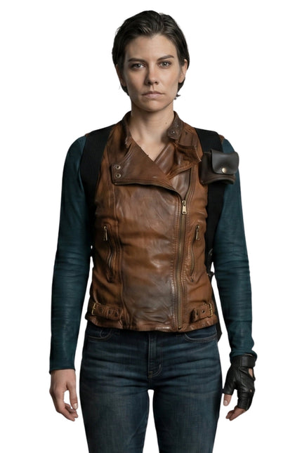 Lauren Cohan The Walking Dead: Dead City Brown Vest Buy Now