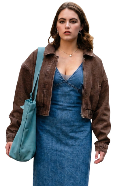 Off Campus S01 Hannah Wells Brown Suede Jacket Buy Now