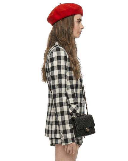 Emily in Paris Emily Cooper Plaid Blazer Jacket side