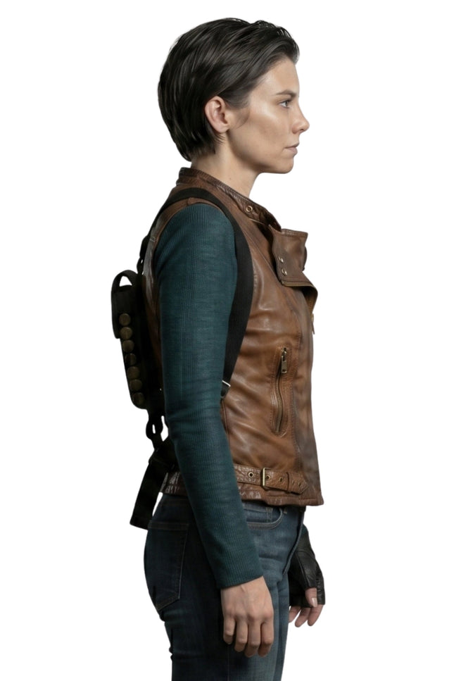 Lauren Cohan The Walking Dead: Dead City Brown Vest Shop Now
