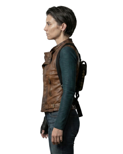 Lauren Cohan The Walking Dead: Dead City Brown Vest Buy Today