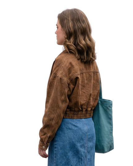 Off Campus S01 Hannah Wells Brown Suede Jacket For Sale