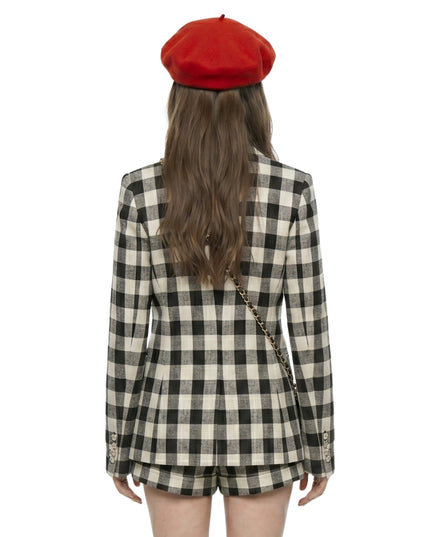 Emily in Paris Emily Cooper Plaid Blazer Jacket back