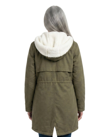 Eve Hewson Flora and Son Green Shearling Coat