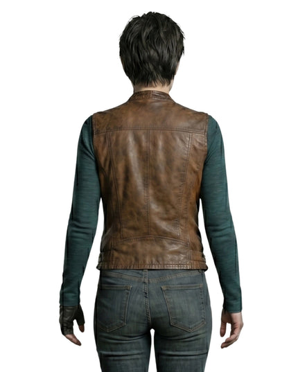 Lauren Cohan The Walking Dead: Dead City Brown Vest Shop Today