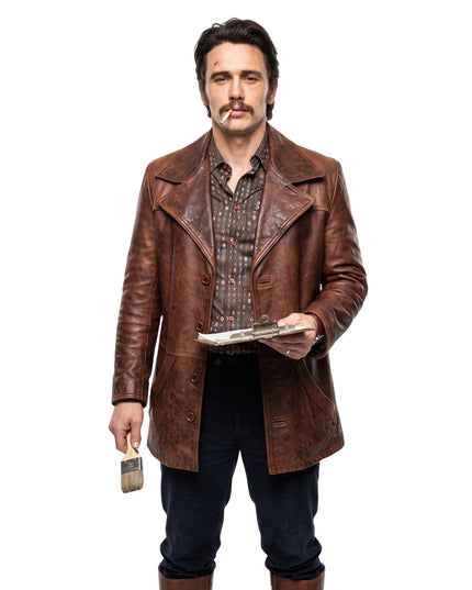 The Deuce James Franco Brown Distressed Leather Jacket