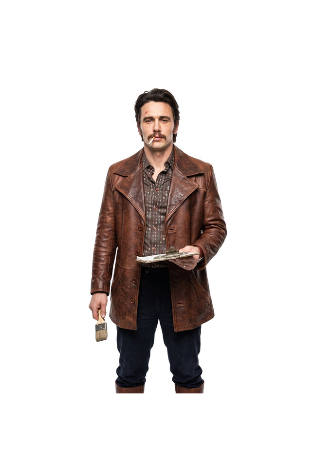 The Deuce James Franco Brown Distressed Leather Jacket