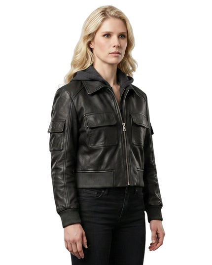 The Boys S05 Erin Moriarty Cropped Leather Jacket Buy Now