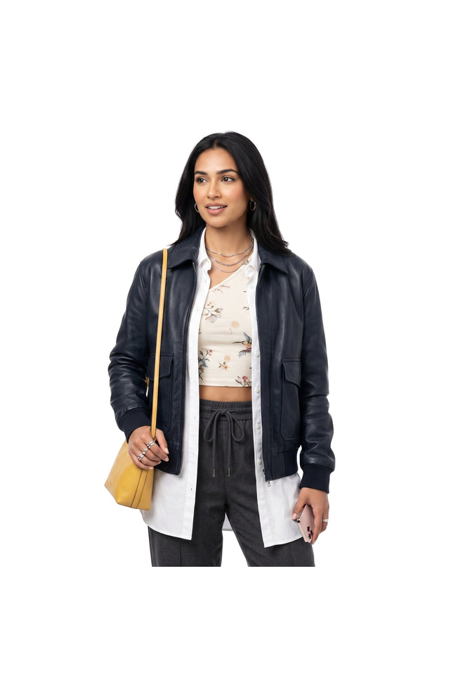Abhinaya Abby Not Suitable for Work Black Leather Jacket