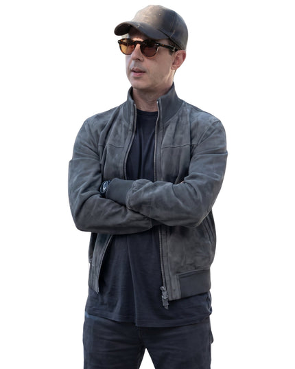 Succession S04 Kendall Roy Grey Suede Leather Jacket Buy Now