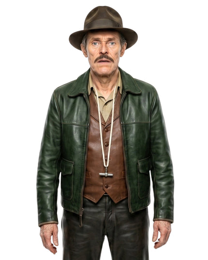 Willem Dafoe Nightmare Alley Black Leather Jacket Buy Now