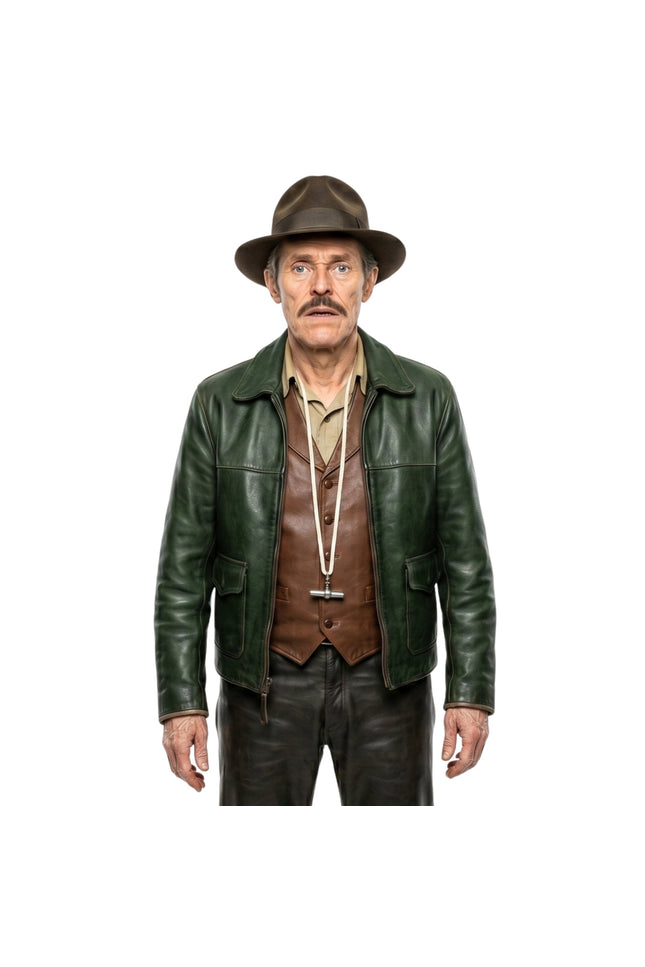 Willem Dafoe Nightmare Alley Black Leather Jacket Buy Now