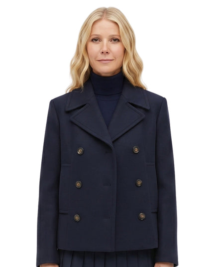 NYC 2026 Gwyneth Paltrow Blue Peacoat
