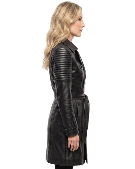 Vintage Long Leather Black Coat Shop Now