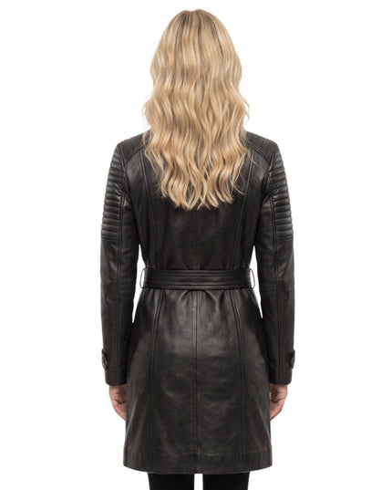 Vintage Long Leather Black Coat Shop Today