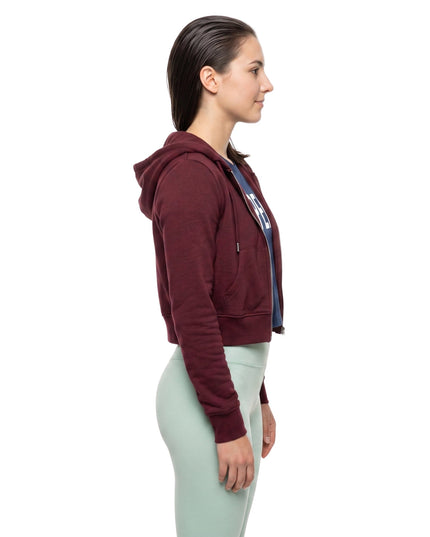 Ella Hunt Not Suitable for Work Maroon Zip up Hoodie