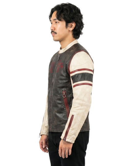 Euphoria S03 Leather Striped Jacket Order Now