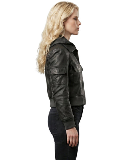 The Boys S05 Erin Moriarty Cropped Leather Jacket Shop Now