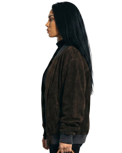 Jeanine Nerissa Sothcott Knightfall 2026 Suede Bomber Jacket buy now