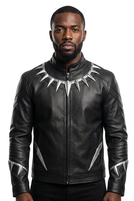 Black Panther Avengers Infinity War Black Leather Jacket