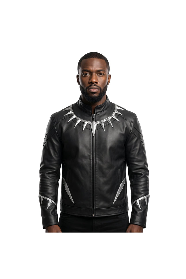 Black Panther Avengers Infinity War Black Leather Jacket