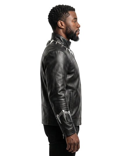 Black Panther Avengers Infinity War Black Leather Jacket