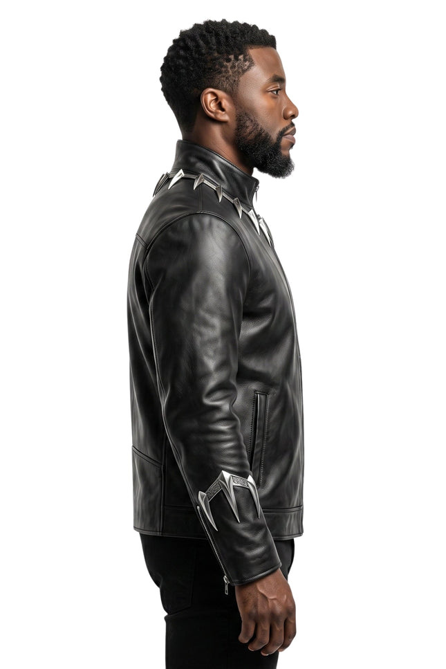Black Panther Avengers Infinity War Black Leather Jacket