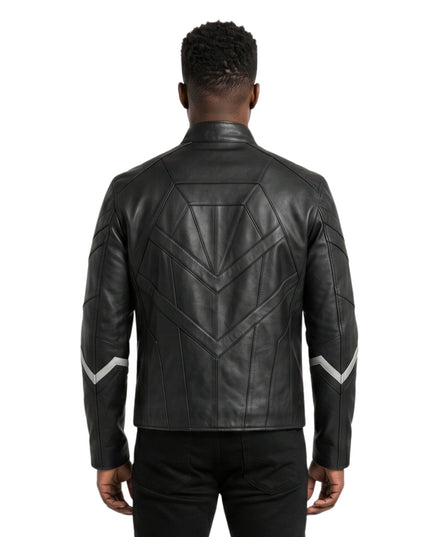 Black Panther Avengers Infinity War Black Leather Jacket