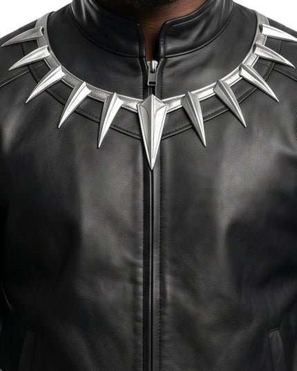 Black Panther Avengers Infinity War Black Leather Jacket