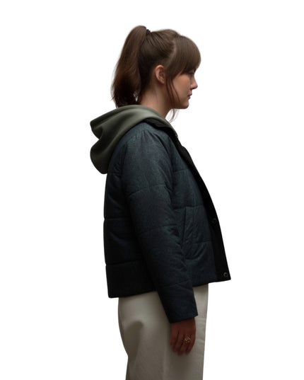 Emilia Jones Cat Person (2023) Green Puffer Jacket