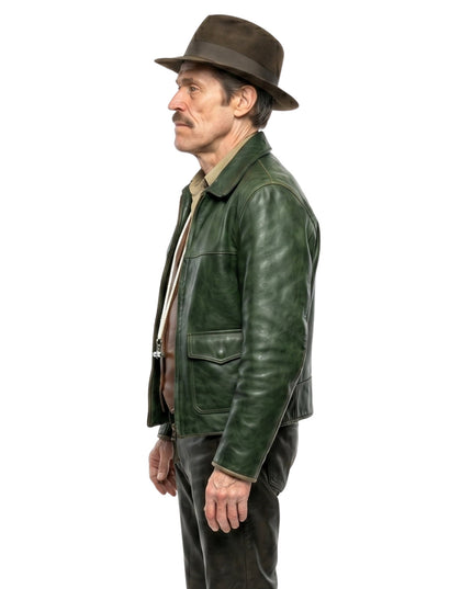 Willem Dafoe Nightmare Alley Black Leather Jacket Shop Today