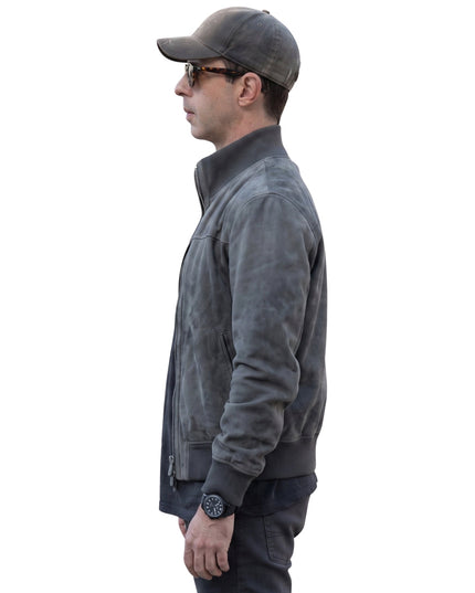 Succession S04 Kendall Roy Grey Suede Leather Jacket Order Now