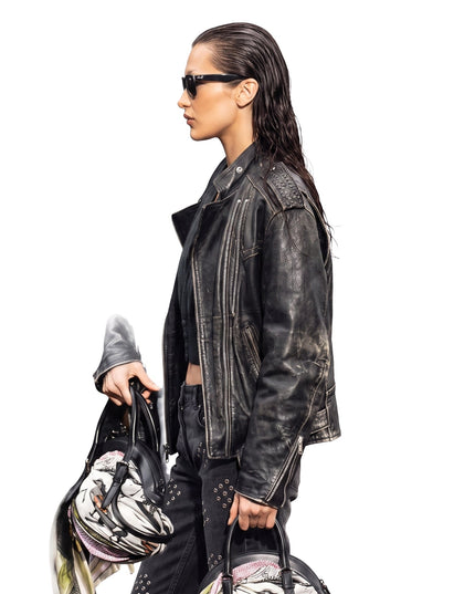 Bella Hadid The Beauty Black Leather Jacket Order Now