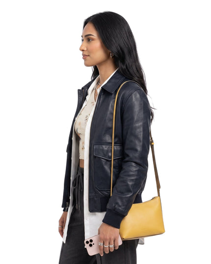 Abhinaya Abby Not Suitable for Work Black Leather Jacket