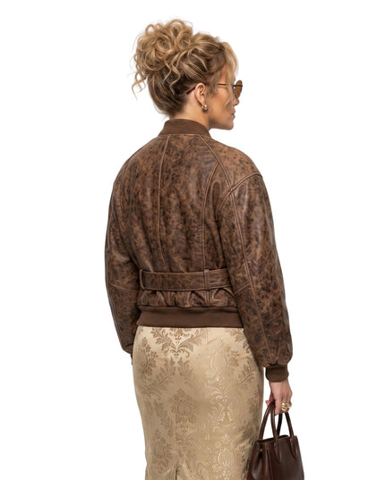 Bella Hadid Brown Cropped Jacket Shop Today