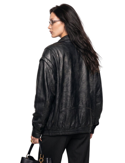 Bella Hadid PFW 2024 Black Leather Jacket Order Today