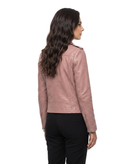 Stylish Pink Womens Biker Leather Jacket Shop Today