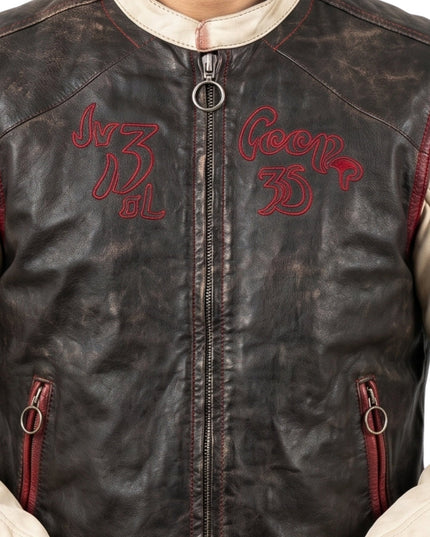 Euphoria S03 Leather Striped Jacket Order Today