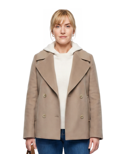 Kate Winslet Goodbye June Movie Beige Coat