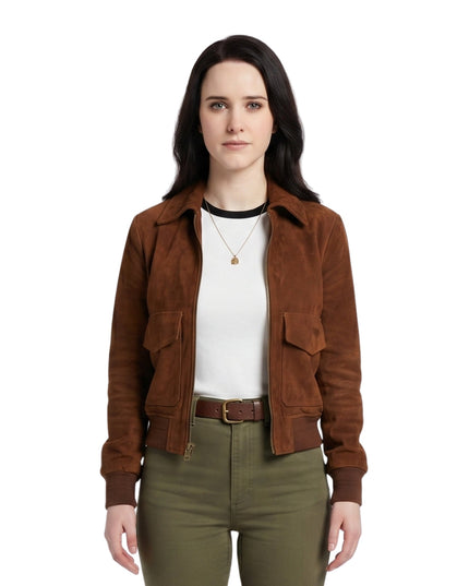 Lois Lane Superman and Lois Brown Leather Jacket