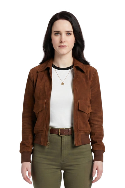 Lois Lane Superman and Lois Brown Leather Jacket