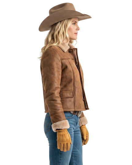Marshals S01 Dolly Weaver Suede Leather Jacket Shop Now