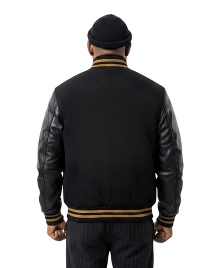 Stephen Boss Black Varsity Jacket