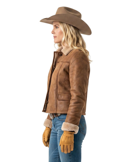 Marshals S01 Dolly Weaver Suede Leather Jacket Order Now